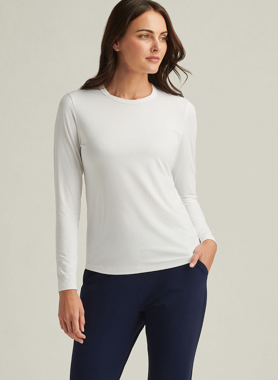 Peter Millar Womens Lightweight Long-Sleeve Sun Tee - White