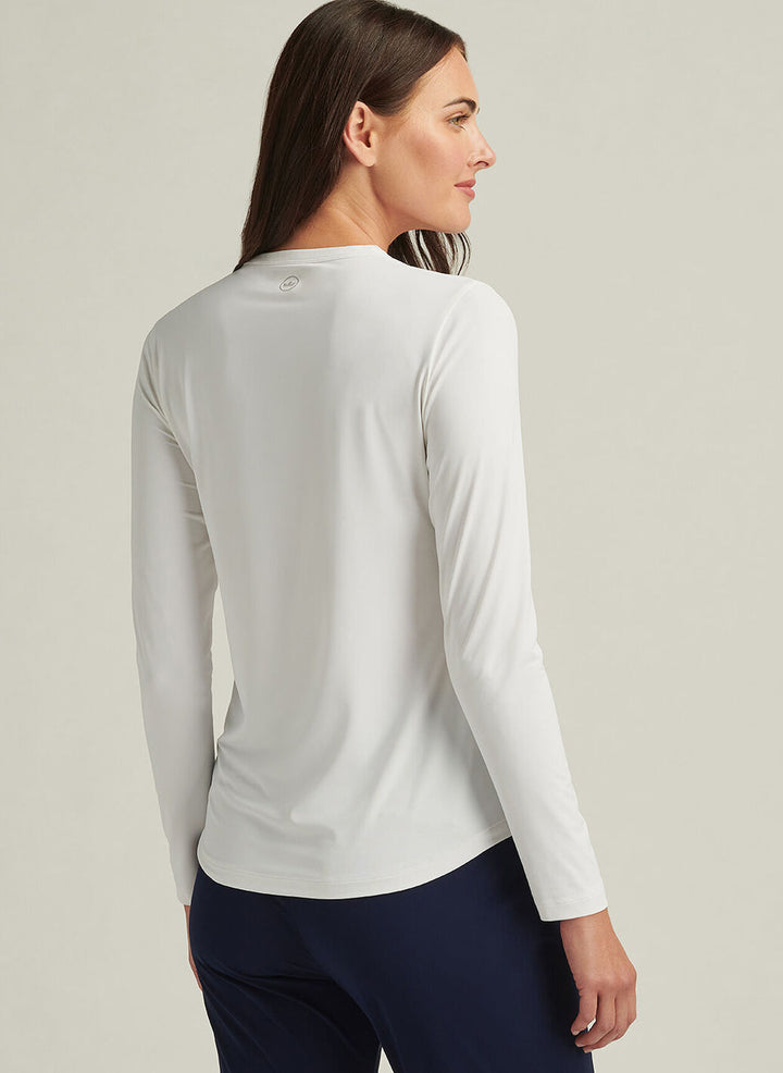Peter Millar Womens Lightweight Long-Sleeve Sun Tee - White