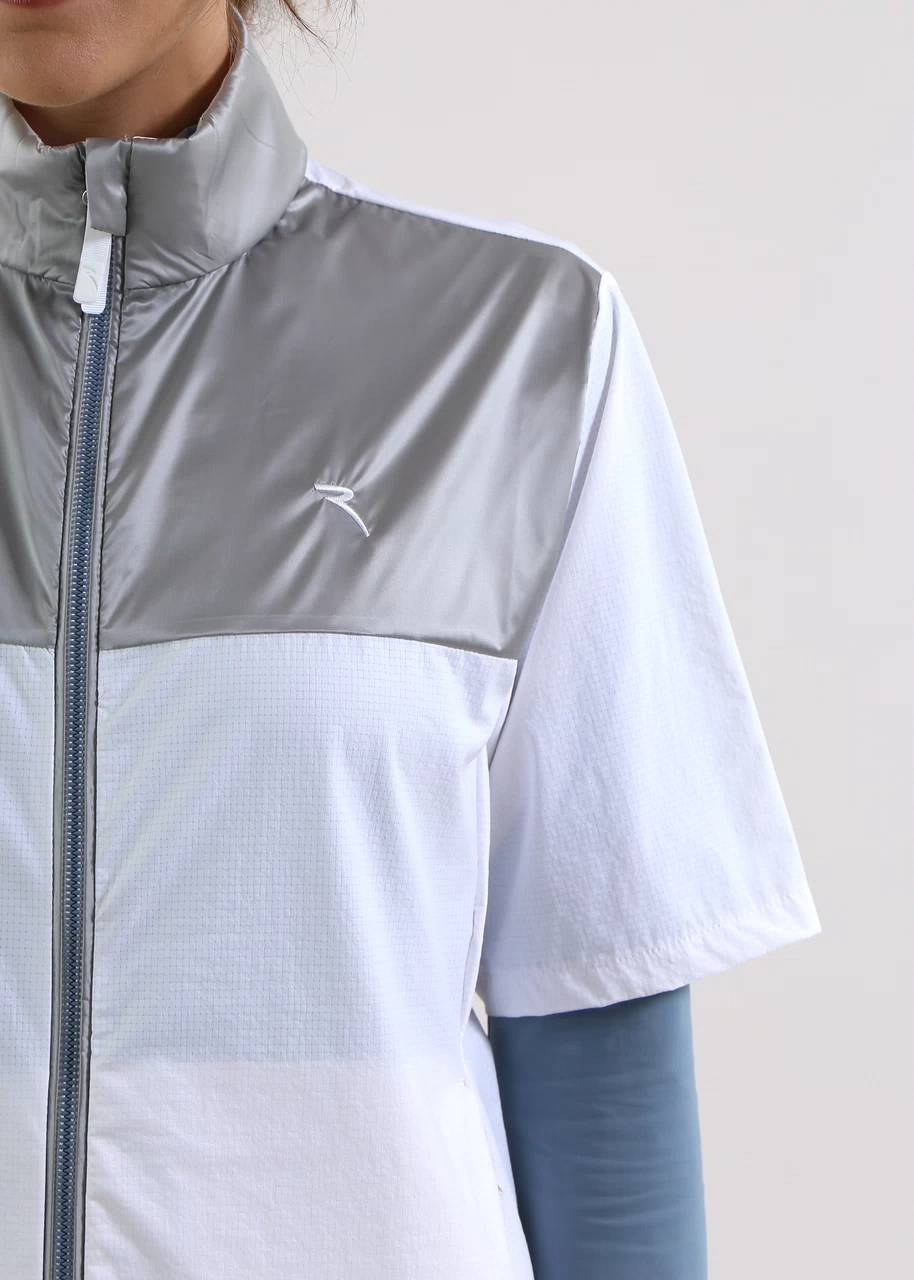 Chervo Women's MIRIADE Short-Sleeve Wind Jacket - WHITE
