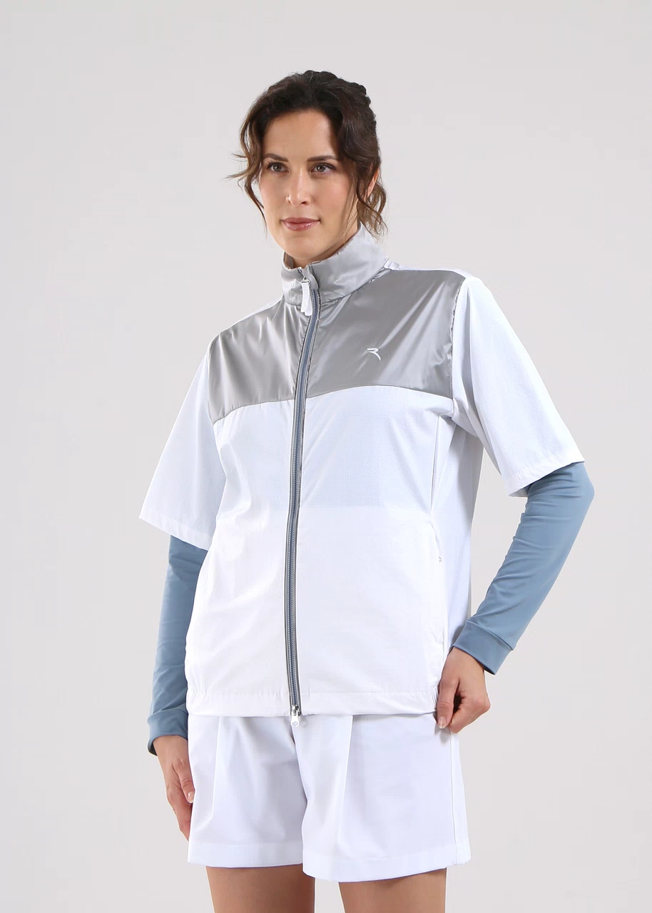 Chervo Women's MIRIADE Short-Sleeve Wind Jacket - WHITE