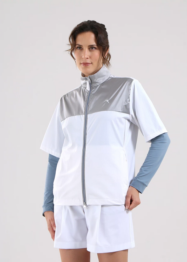 Chervo Women's MIRIADE Short-Sleeve Wind Jacket - WHITE