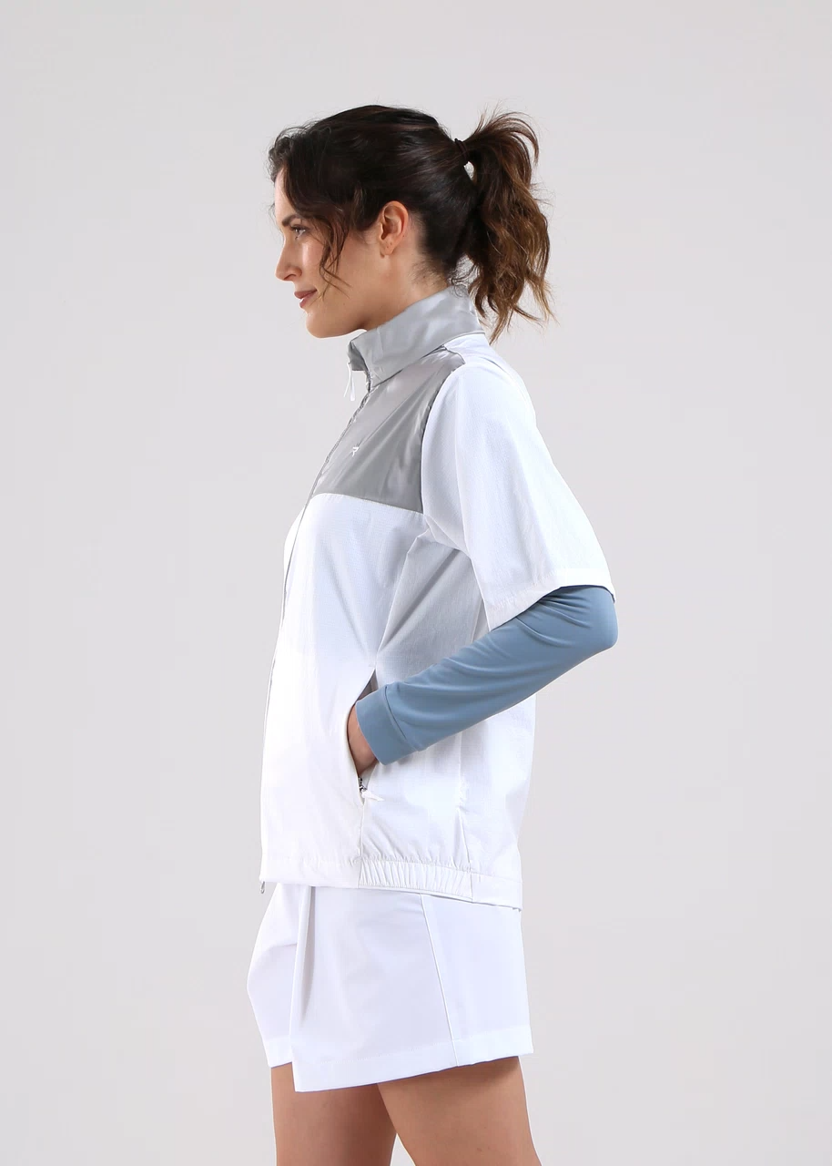Chervo Women's MIRIADE Short-Sleeve Wind Jacket - WHITE