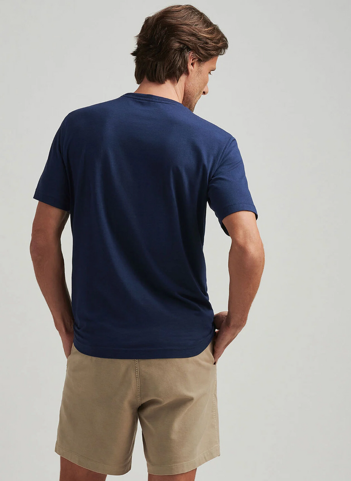 Peter Millar Men's Crown Comfort Short-Sleeve Pocket Tee - NAVY