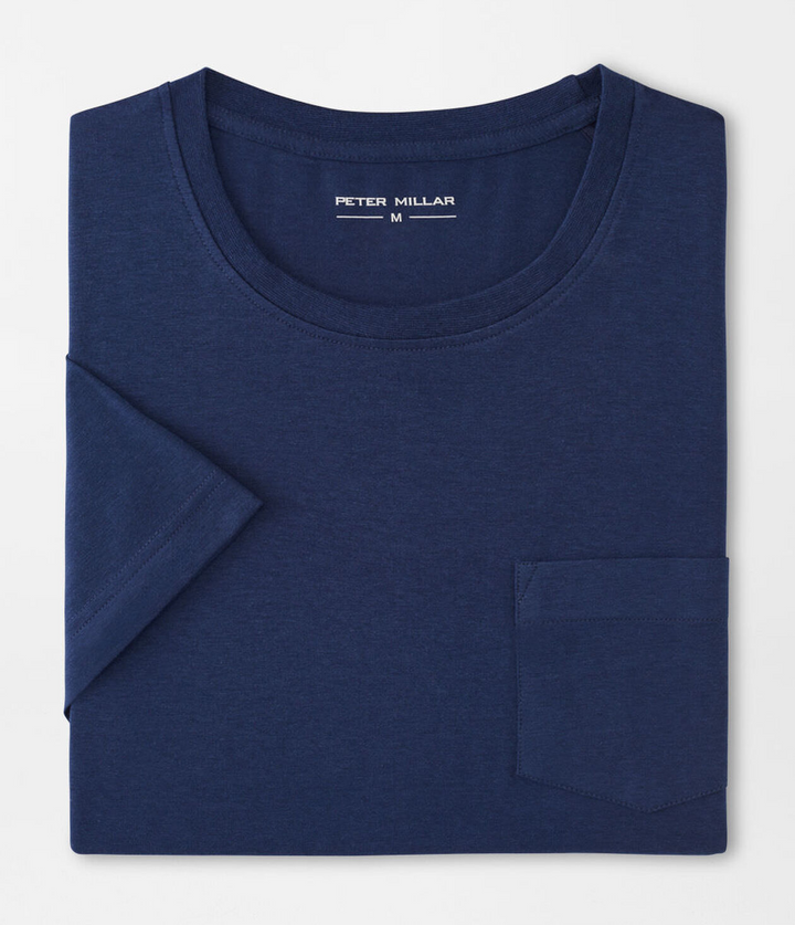 Peter Millar Men's Crown Comfort Short-Sleeve Pocket Tee - NAVY