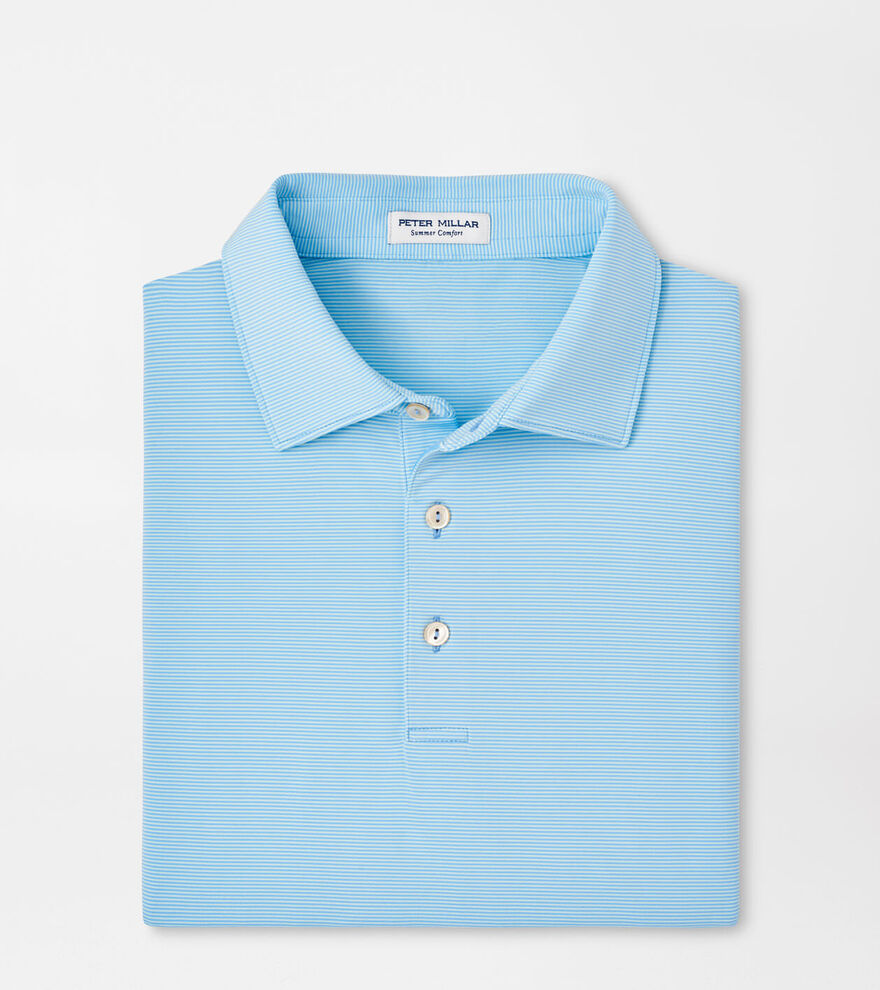Peter Millar Mens Classic Fit Jubilee Performance Jersey Polo - COTTAGE BLUE