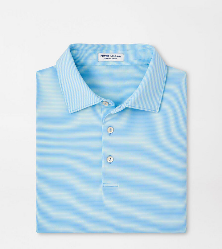 Peter Millar Mens Classic Fit Jubilee Performance Jersey Polo - COTTAGE BLUE