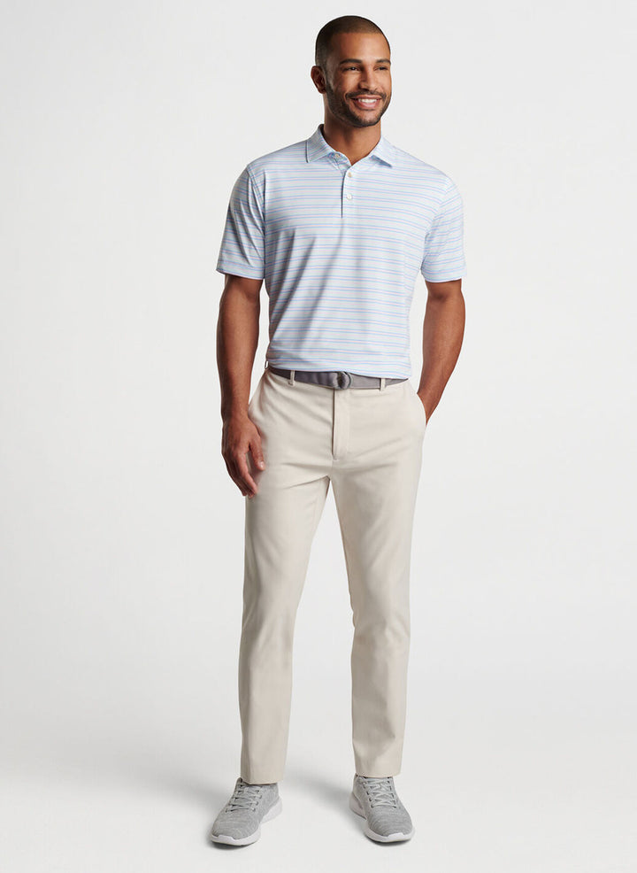 Peter Millar Mens Classic Fit Clifton Performance Jersey Polo - SEAGLASS