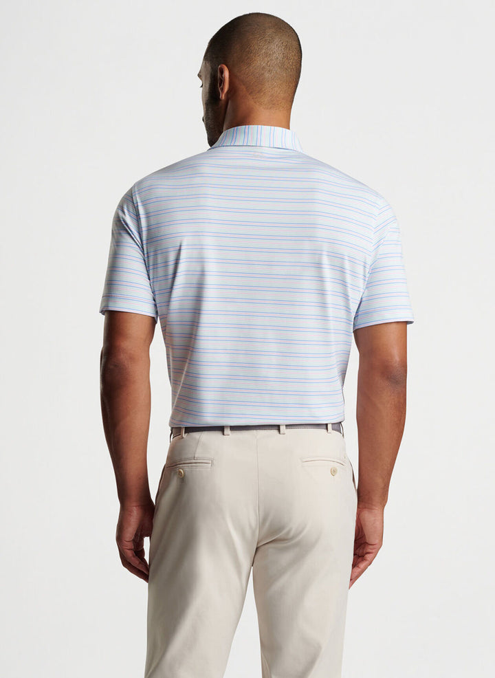 Peter Millar Mens Classic Fit Clifton Performance Jersey Polo - SEAGLASS