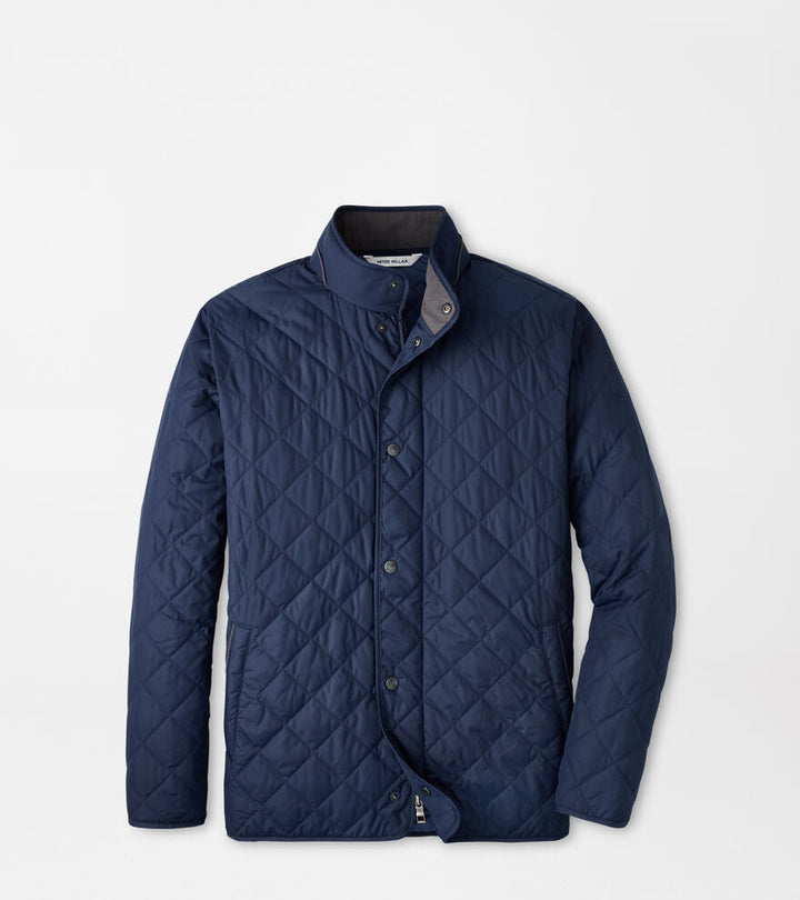 Peter Millar Men's CLASSIC FIT Suffolk Quilted Travel Coat - NAVY