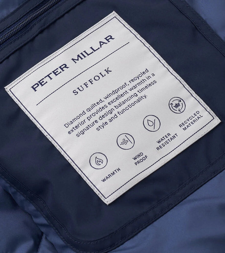 Peter Millar Men's CLASSIC FIT Suffolk Quilted Travel Coat - NAVY