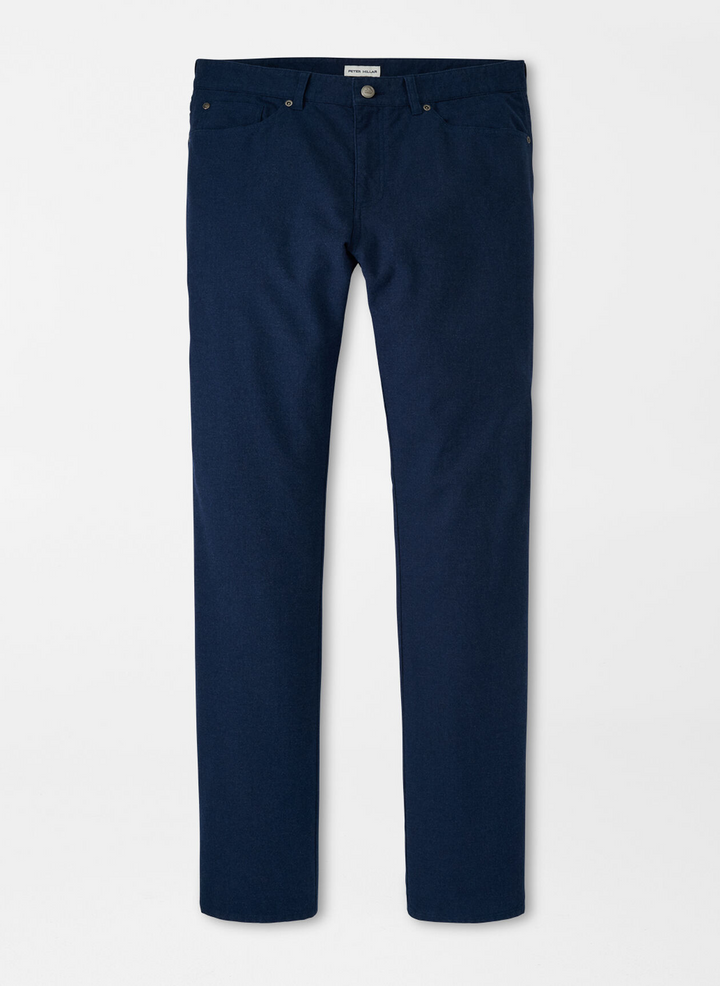 Peter Millar Men's Classic Fit Mountanside Flannel Five Pocket Pant - ATLANTIC BLUE