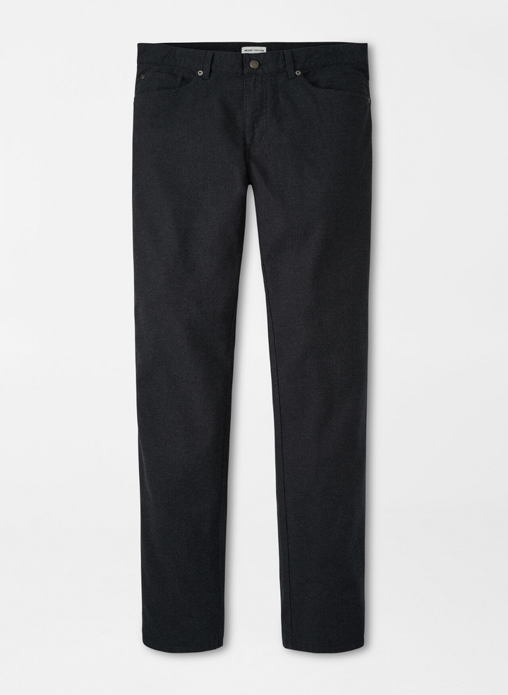 Peter Millar Men's Classic Fit Mountanside Flannel Five Pocket Pant - CHARCOAL