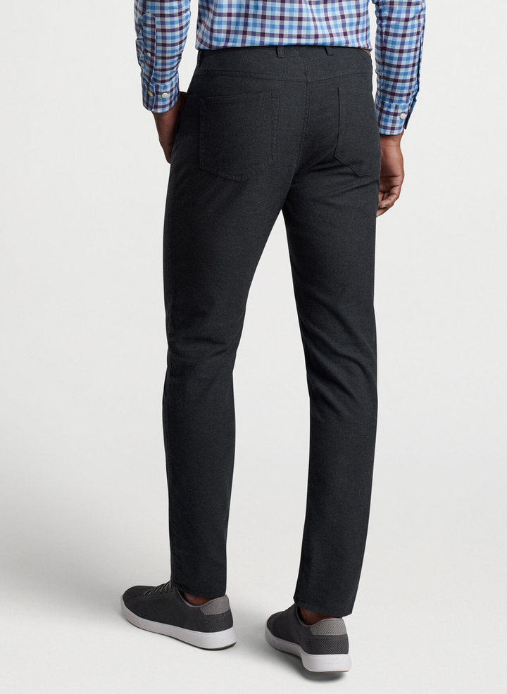 Peter Millar Men's Classic Fit Mountanside Flannel Five Pocket Pant - CHARCOAL