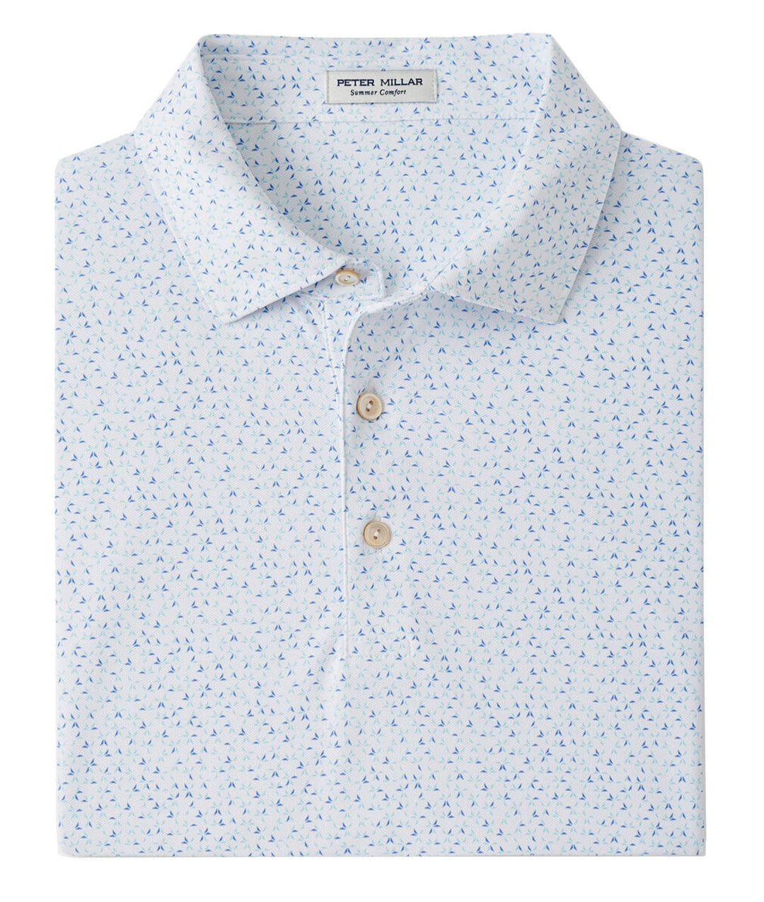 Peter Millar Men's CLASSIC FIT Willis Geo Performance Polo - WHITE