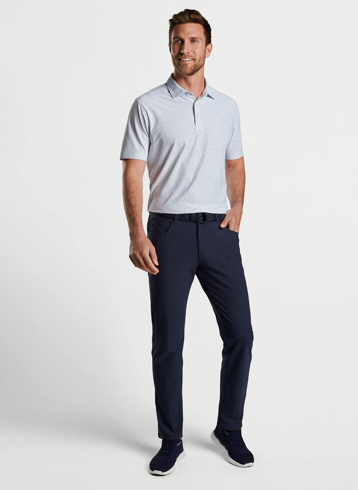 Peter Millar Men's CLASSIC FIT Willis Geo Performance Polo - WHITE