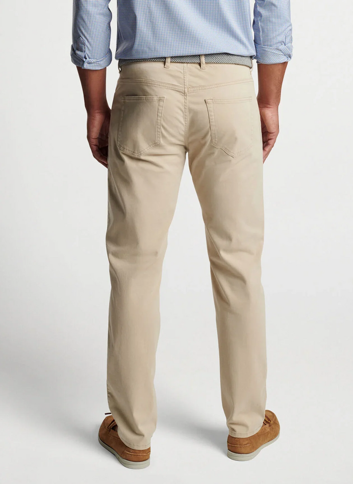 Peter Millar Men's Classic Fit Signature Sateen Five-Pocket Pant - DARK SAND