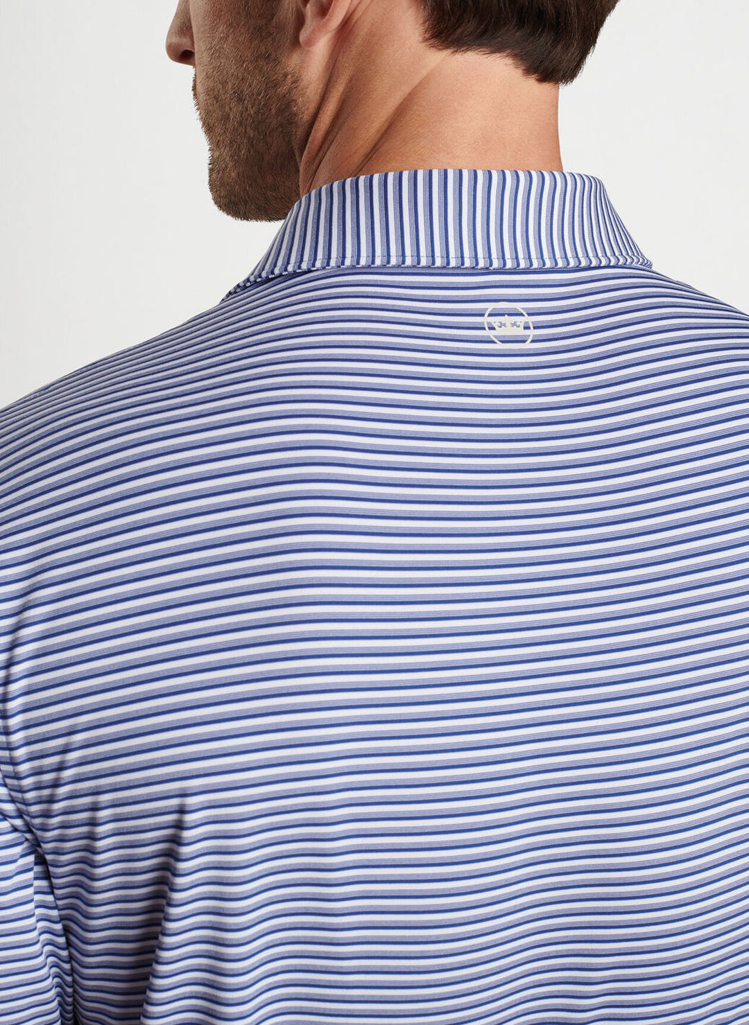 Peter Millar Mens Classic Fit Cedar Performance Jersey Polo - SPORT NAVY