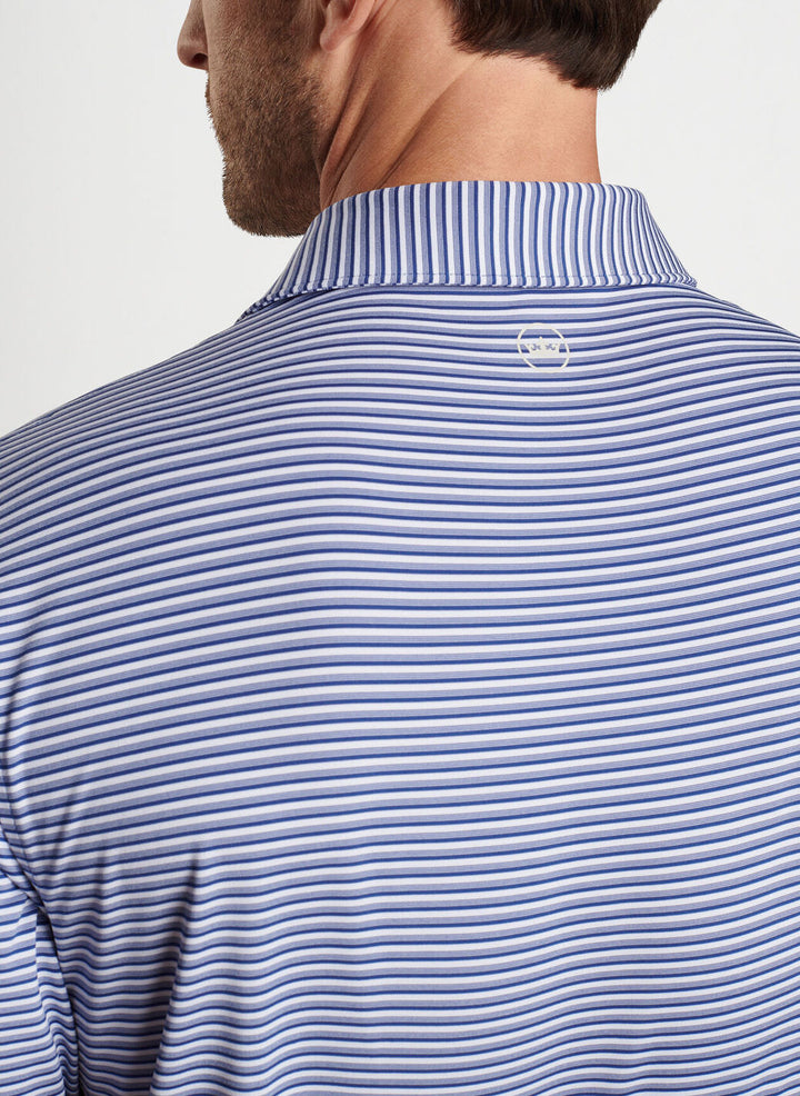 Peter Millar Mens Classic Fit Cedar Performance Jersey Polo - SPORT NAVY