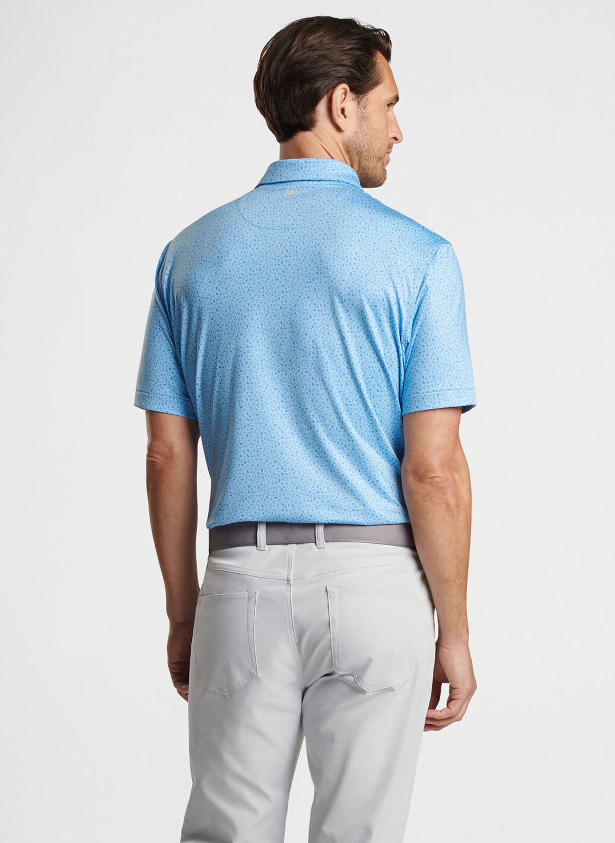 Peter Millar Mens Classic Fit Marine Navigation Performance Jersey Pol
