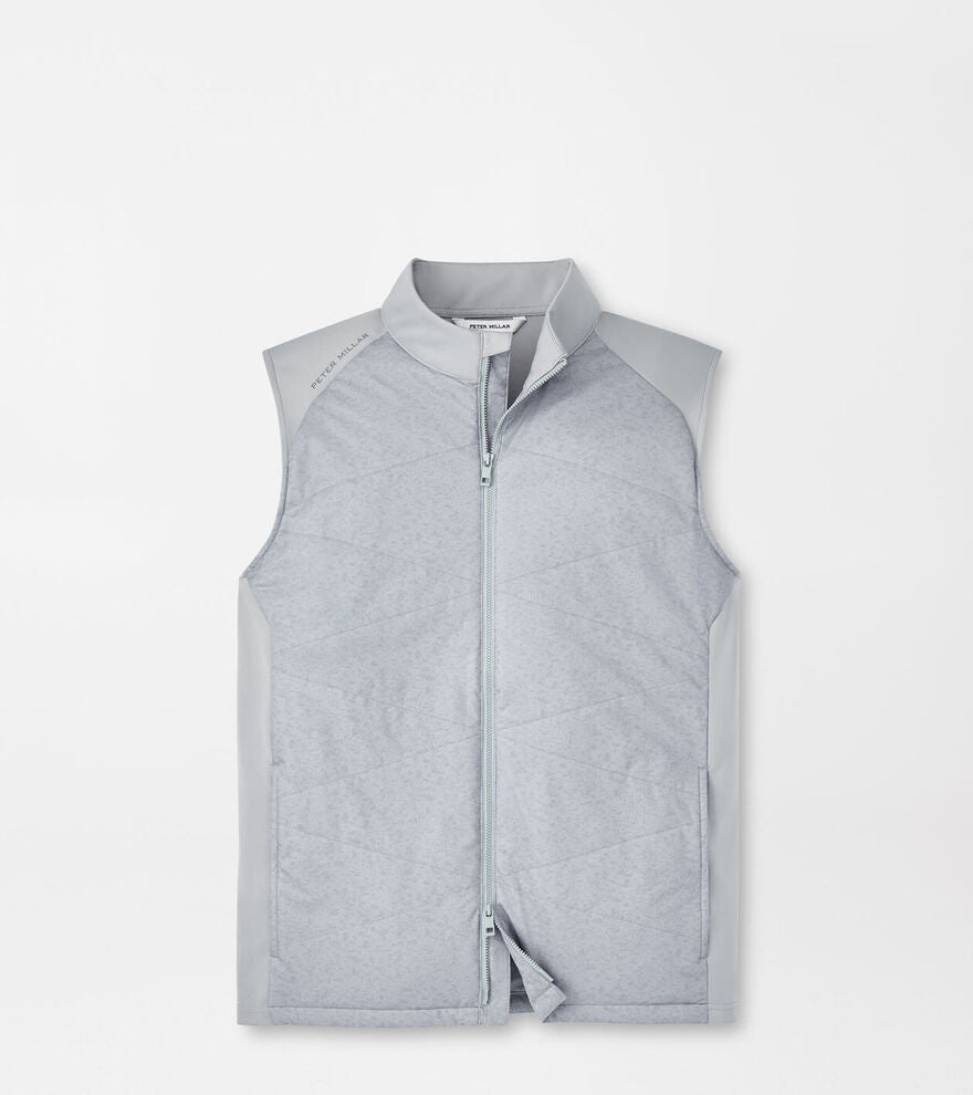 Peter Millar Mens Classic Fit Venture Hybrid Vest - GALE GREY