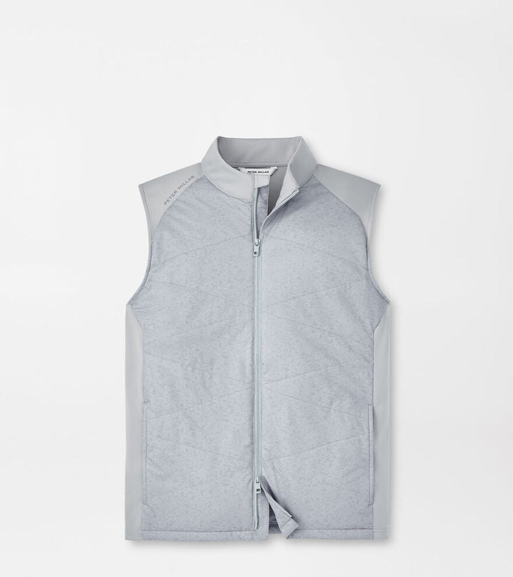 Peter Millar Mens Classic Fit Venture Hybrid Vest - GALE GREY