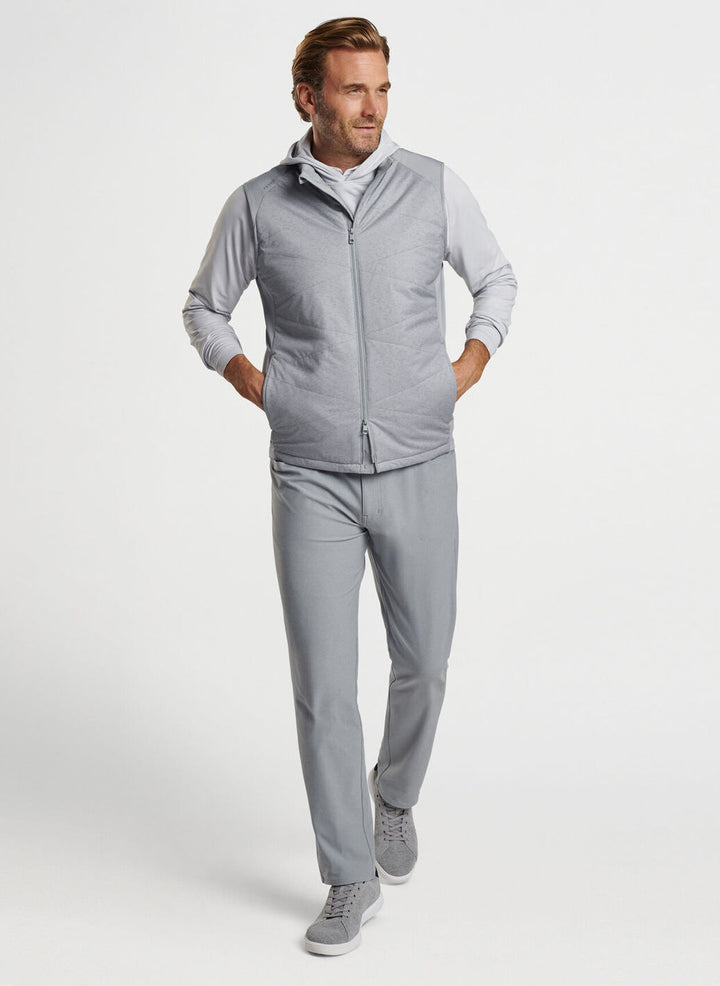 Peter Millar Mens Classic Fit Venture Hybrid Vest - GALE GREY
