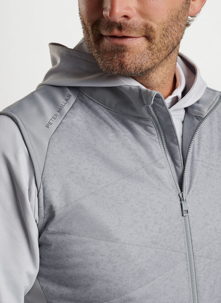 Peter Millar Mens Classic Fit Venture Hybrid Vest - GALE GREY