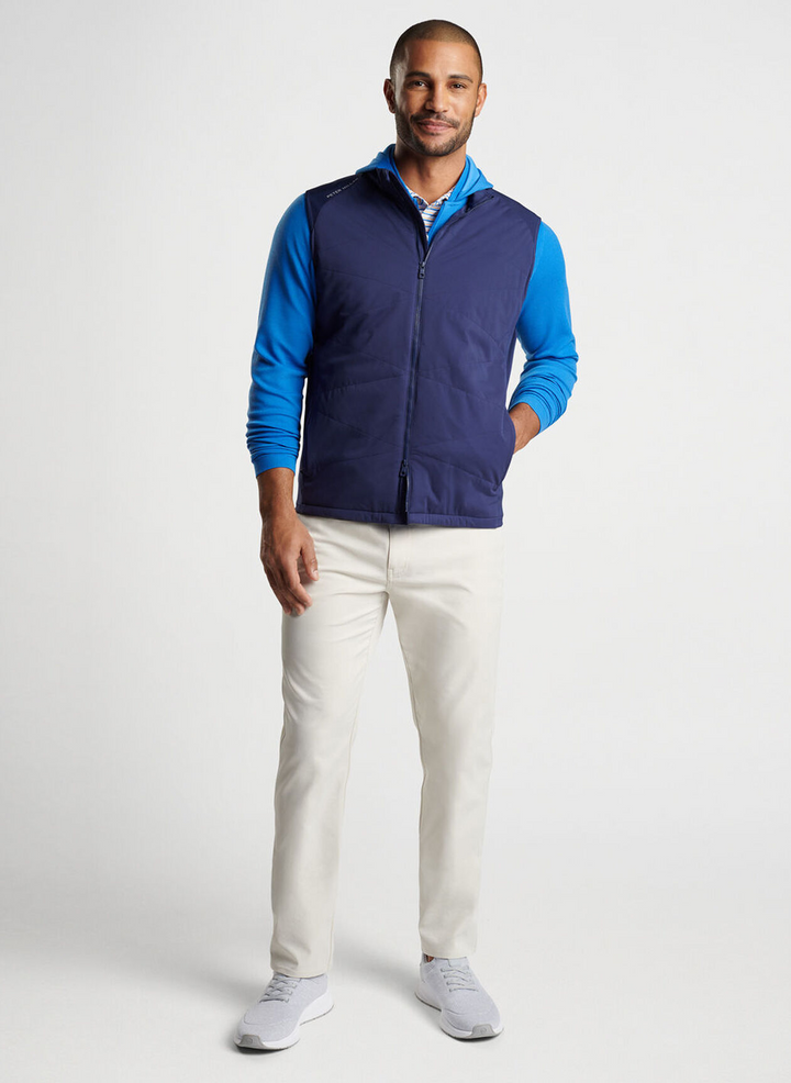 Peter Millar Mens Classic Fit Fuse Hybrid Vest - NAVY
