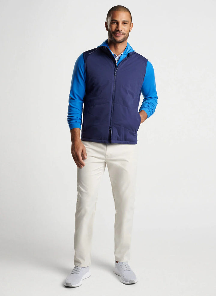 Peter Millar Mens Classic Fit Fuse Hybrid Vest - Navy