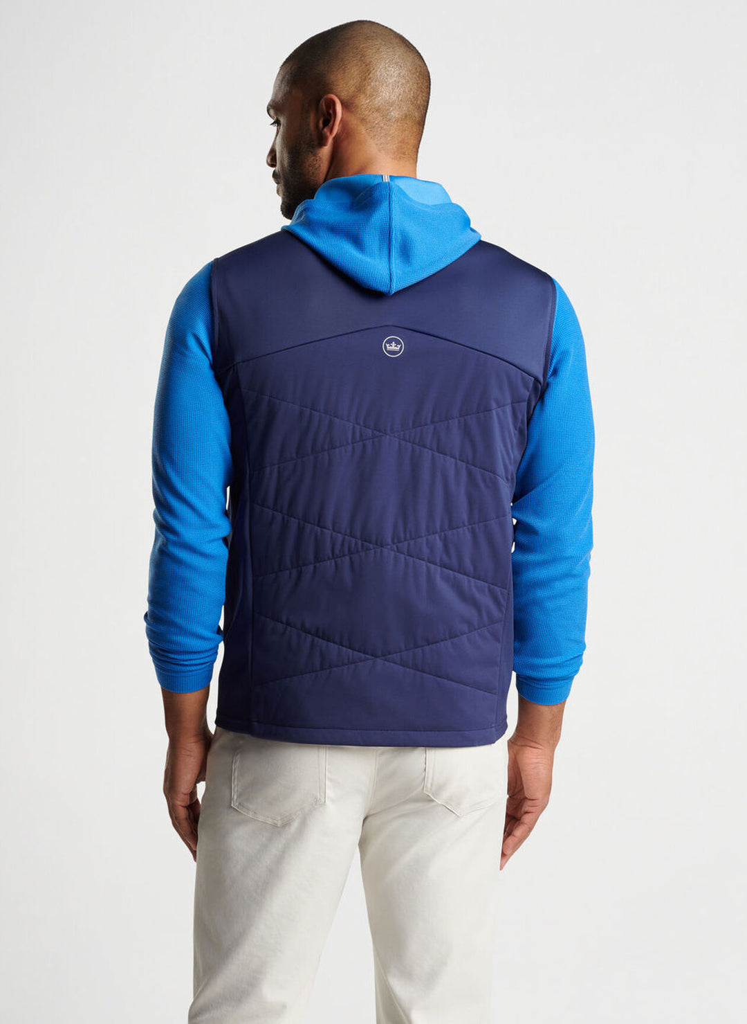 Peter Millar Mens Classic Fit Fuse Hybrid Vest - Navy