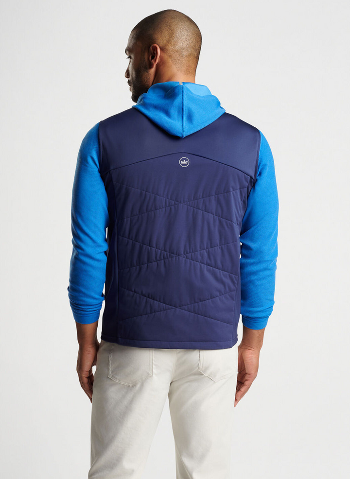 Peter Millar Mens Classic Fit Fuse Hybrid Vest - NAVY