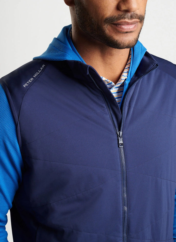 Peter Millar Mens Classic Fit Fuse Hybrid Vest - Navy