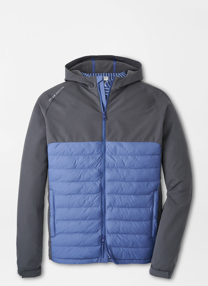 Peter Millar Mens Classic Fit All Course Hybrid Hoodie - ASTRAL BLUE