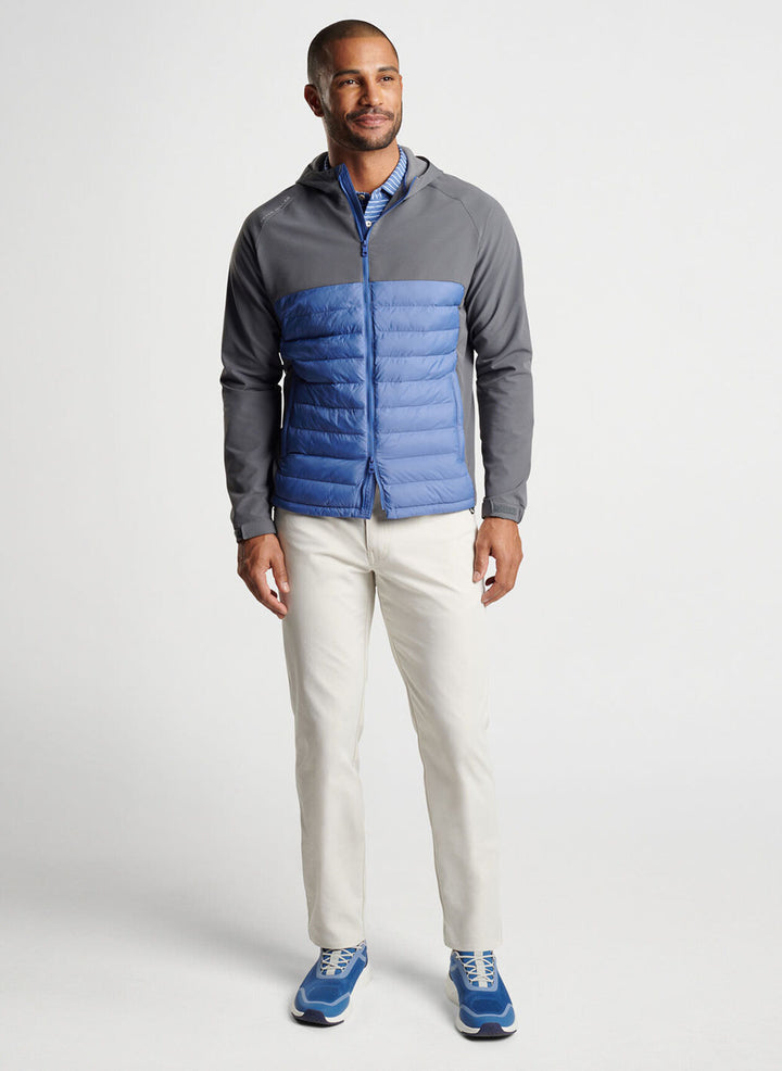 Peter Millar Mens Classic Fit All Course Hybrid Hoodie - ASTRAL BLUE