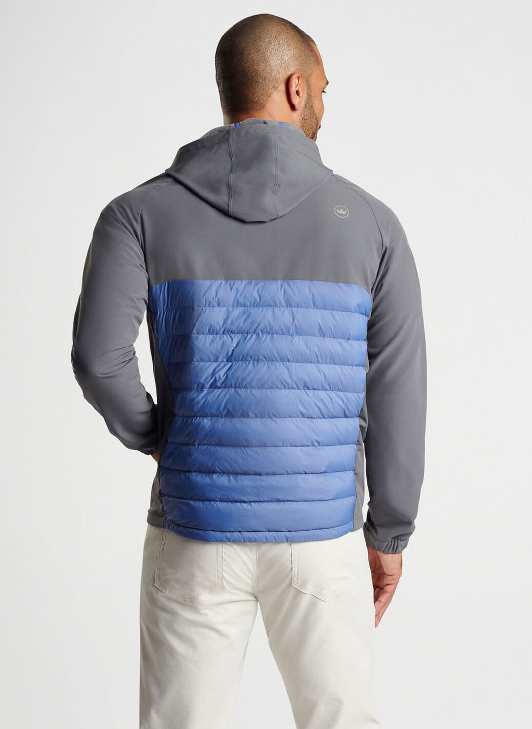 Peter Millar Mens Classic Fit All Course Hybrid Hoodie - ASTRAL BLUE