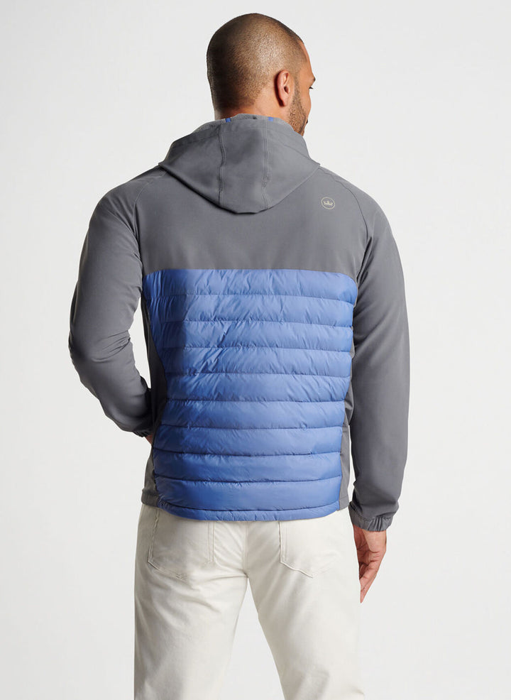 Peter Millar Mens Classic Fit All Course Hybrid Hoodie - ASTRAL BLUE