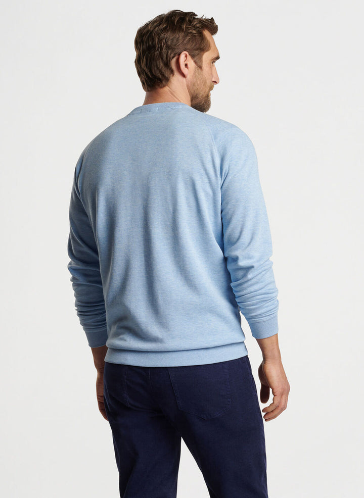 Peter Millar Mens Classic Fit Crown Comfort Knit Crew - COTTAGE BLUE