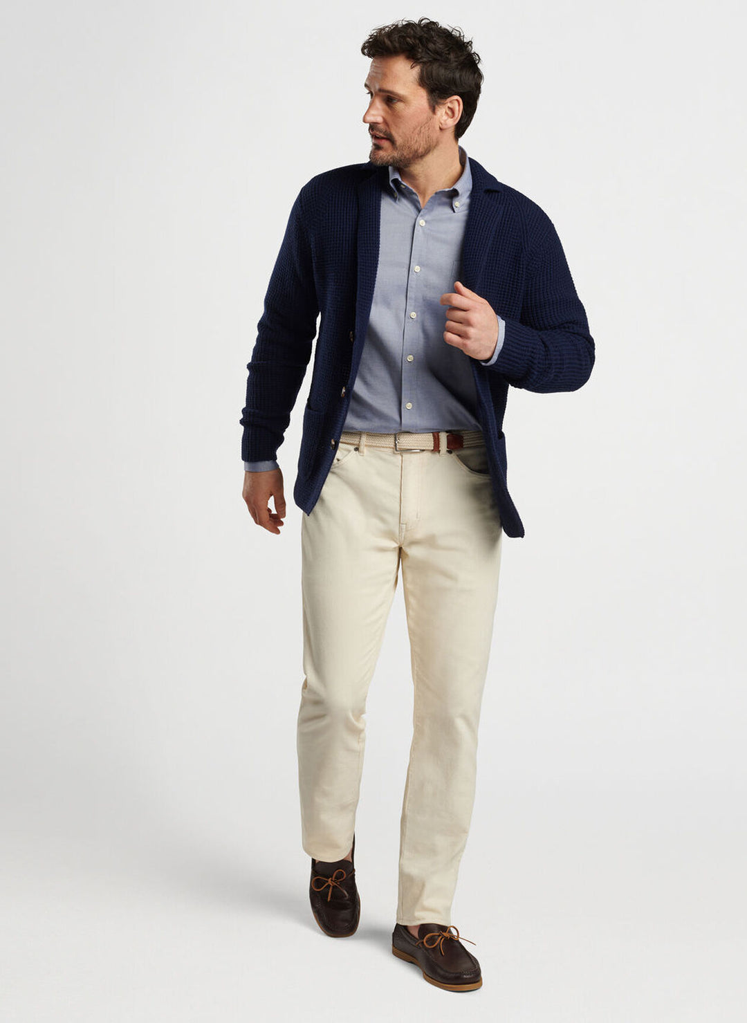 Peter Millar Mens Classic Fit Birch Sweater Blazer - NAVY
