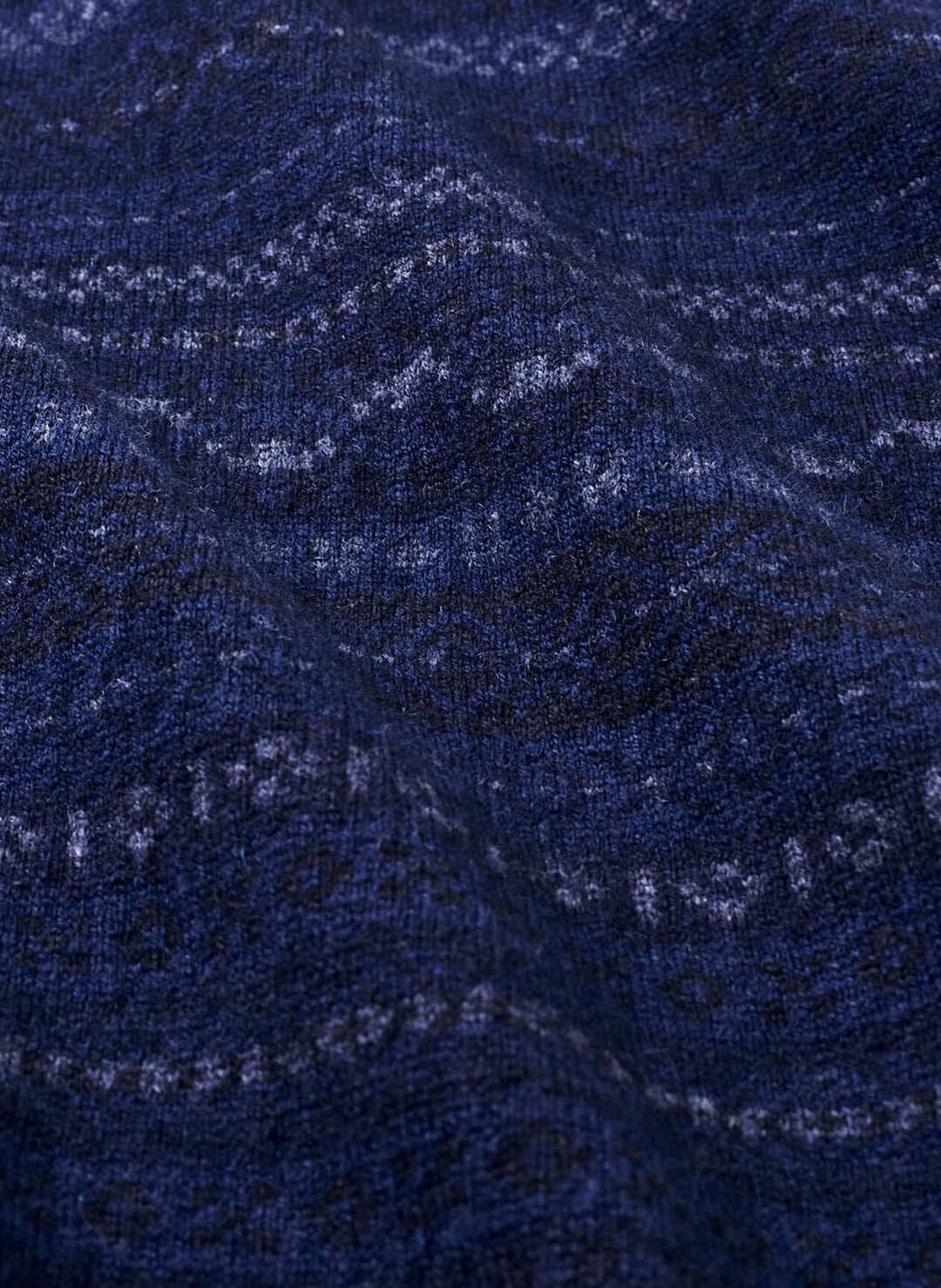 Peter Millar Mens Classic Fit Midnight Fairisle Crewneck Sweater - NAVY