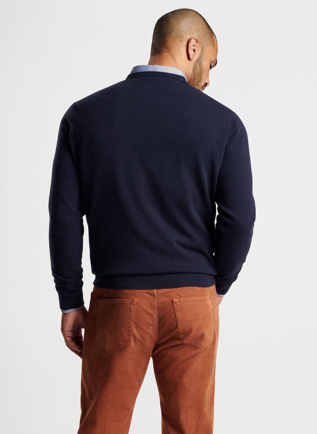 Peter Millar Mens Classic Fit Crown Heritage Cashmere Sweater - NAVY