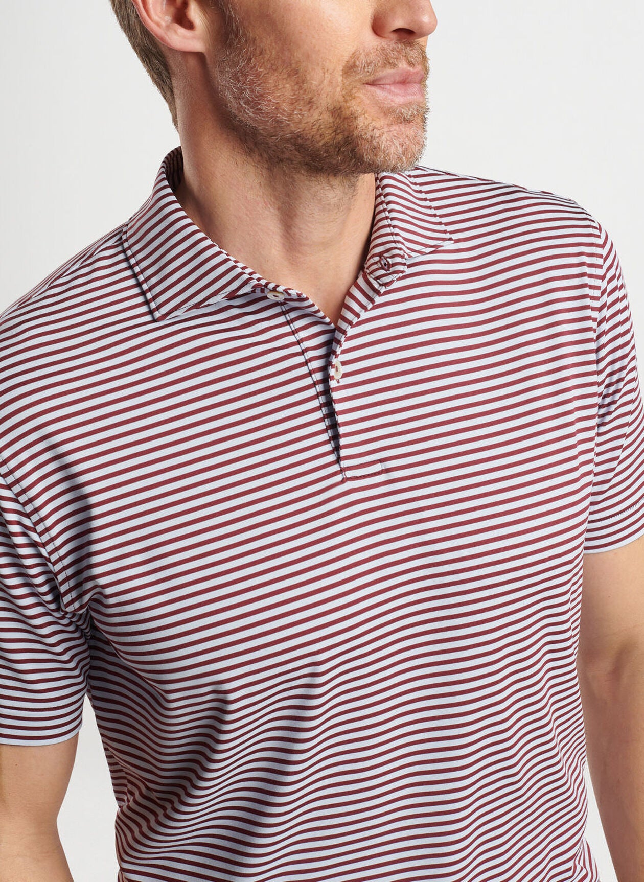 Peter Millar Mens Tailored Fit Sawyer Performance Jersey Polo