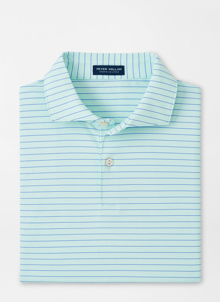 Peter Millar Mens Tailored Fit Duet Performance Jersey Polo - CAPRI BREEZE