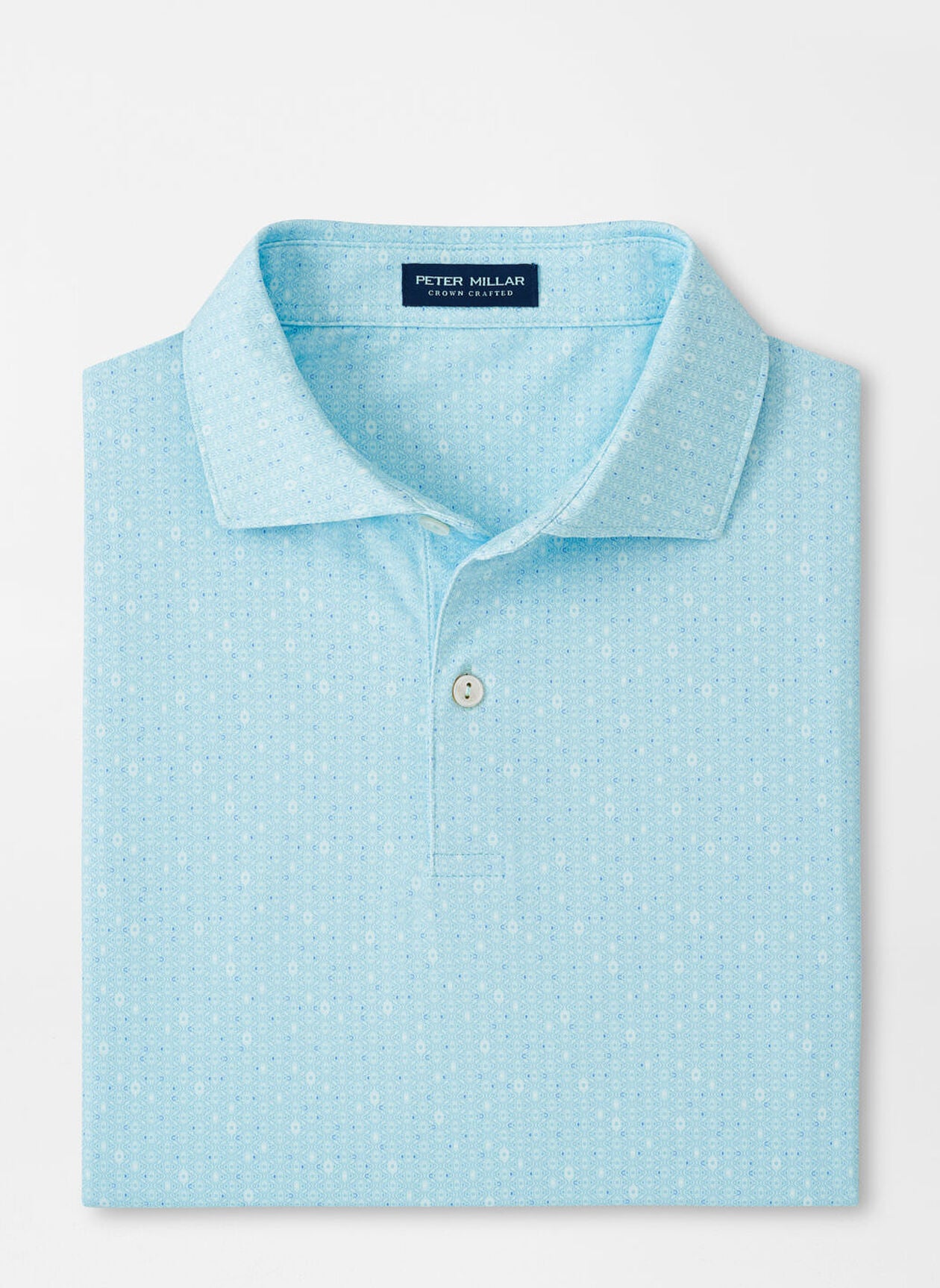 Peter Millar Mens Tailored Fit Harmon Geo Performance Jersey Polo - Ed