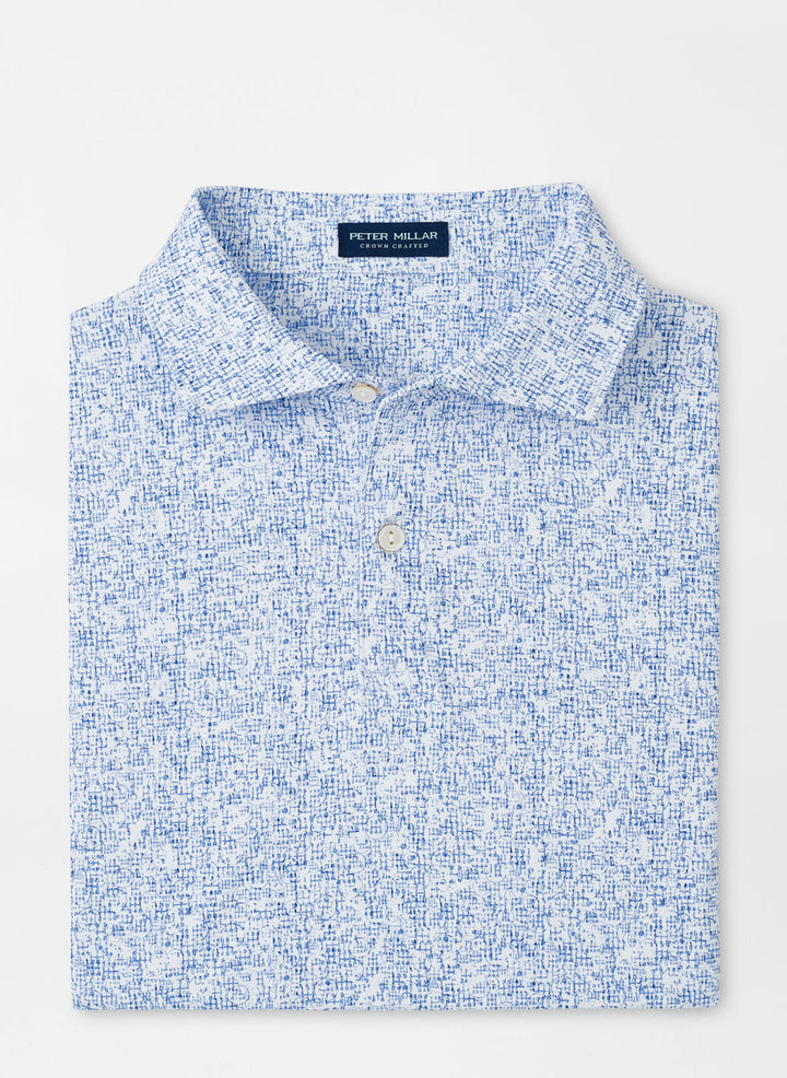 Peter Millar Mens Tailored Fit Switching Gears Performance Jersey Polo - Edwin Sp - WHITE