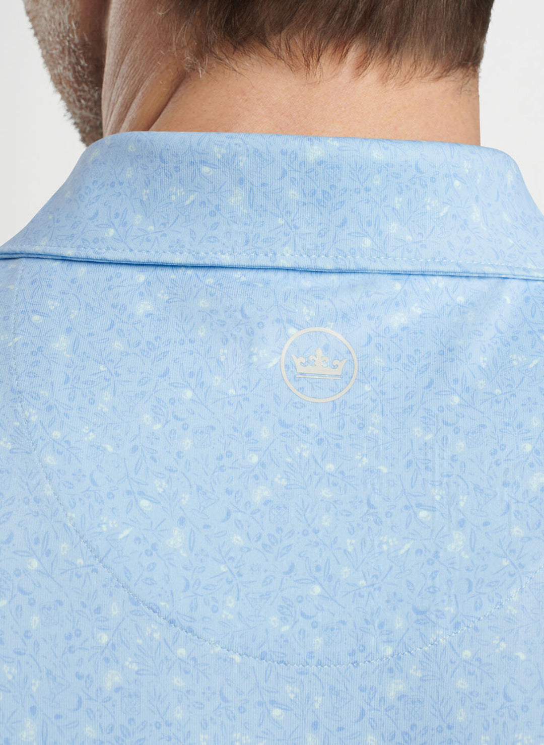 Peter Millar Mens Tailored Fit Infusions Performance Jersey Polo - BLUE FROST