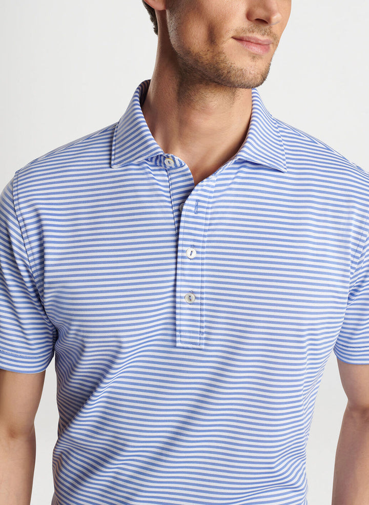 Peter Millar Mens Tailored Fit Mood Performance Mesh Polo - ELIXIR