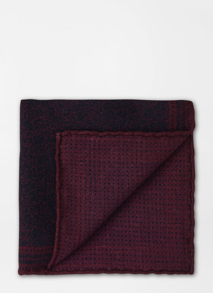 Peter Millar Mens Pocket Square - VERMILLION