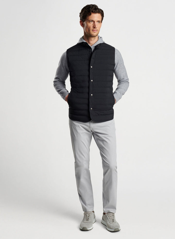 Peter Millar Mens Tailored Fit Regent Vest - BLACK