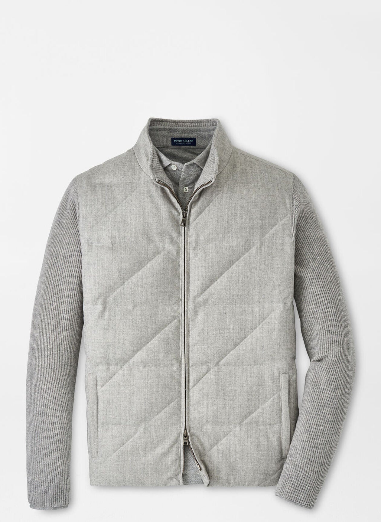 Peter Millar Mens Tailored Fit Alpine Hybrid Cardigan - BRITISH