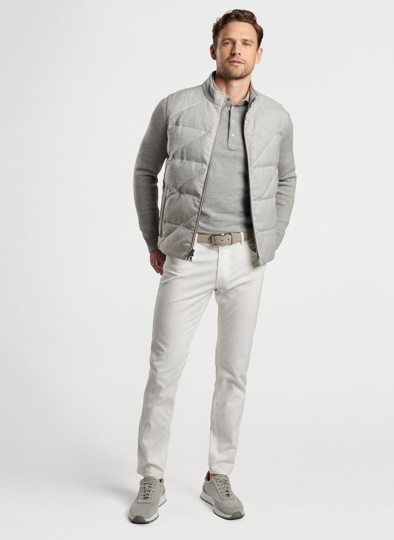 Peter Millar Mens Tailored Fit Alpine Hybrid Cardigan - BRITISH